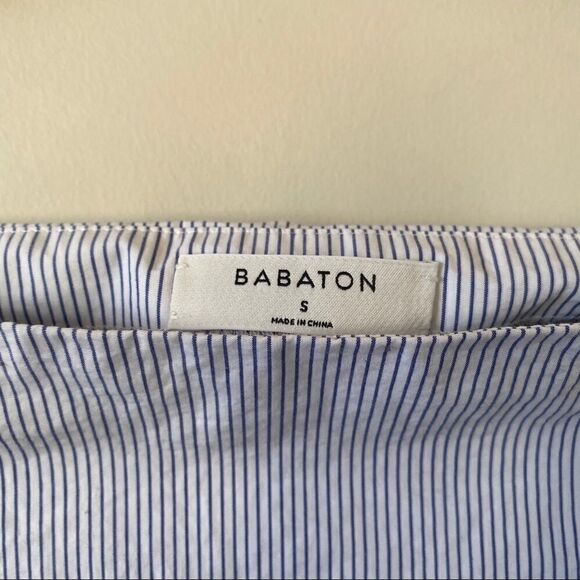 Aritiza “Babaton” Malika  Stripe Off Shoulder Top - Picture 7 of 9